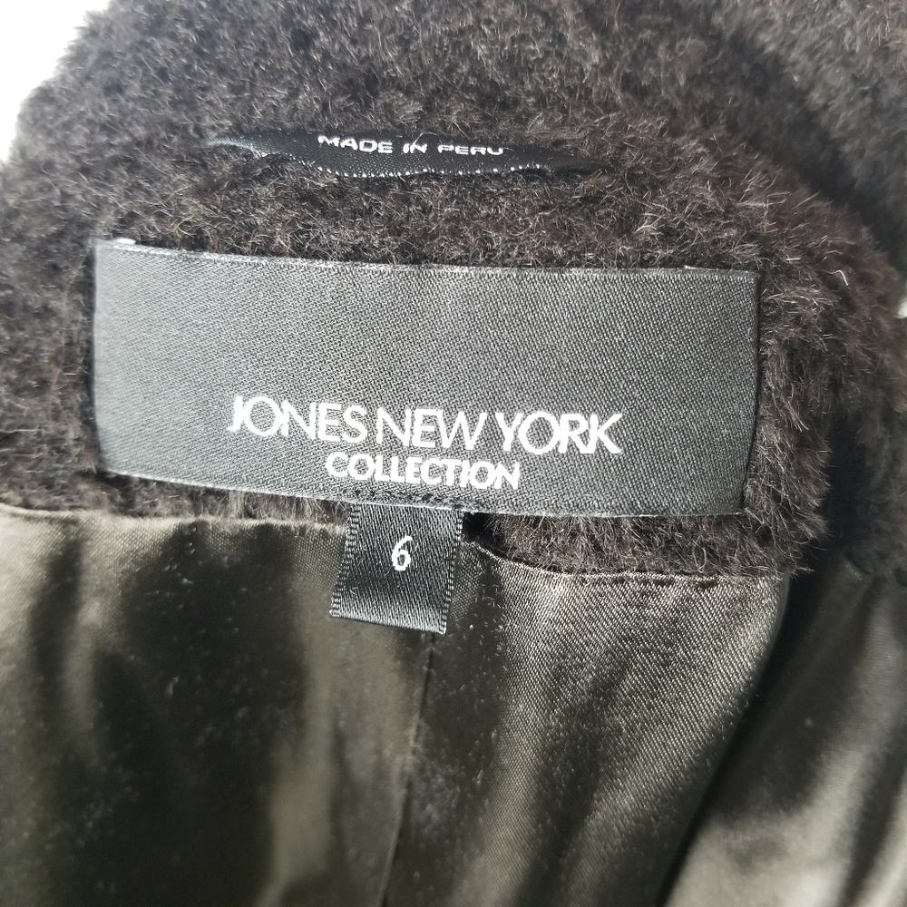 Vtg Suri alpaca brown long line coat size 6 - Picture 5 of 11
